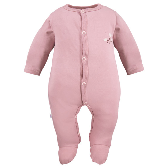 Dojčenský overal Petite kvetinky ružový Eevi