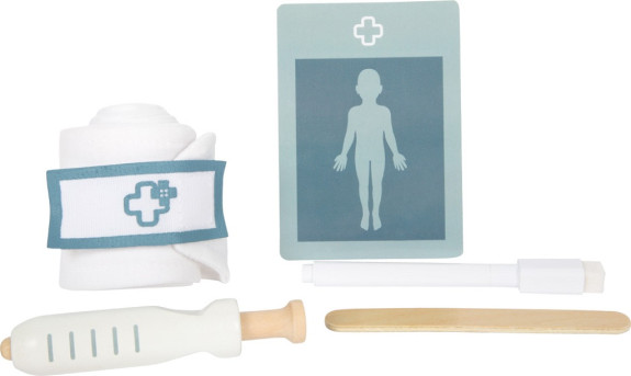 Doktorský set so zeleno-bielou lekárskou taškou small foot