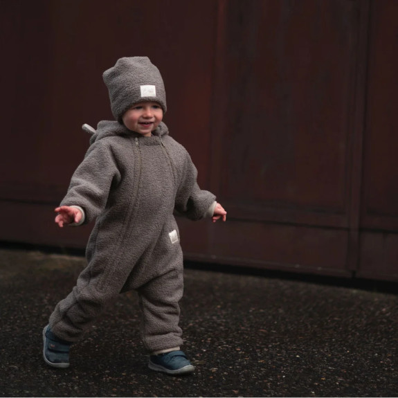 Rastúca zimná kombinéza Teddy fleece double Brown Esito