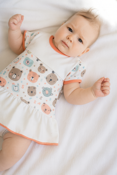 Šatičky krátky rukáv Macko Baby Service