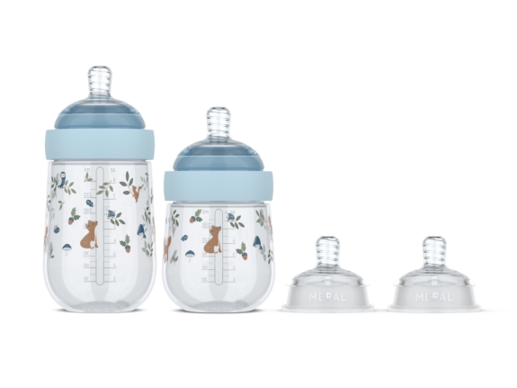 Dojčenské fľaše 165 ml + 240 ml + 2 cumlíky Little Dutch