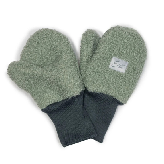 Zimné palcové rukavice Teddy fleece double Olive Esito