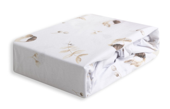 Bavlnená prestieradlo s gumou a potlačou 70 x 140 cm Babymatex