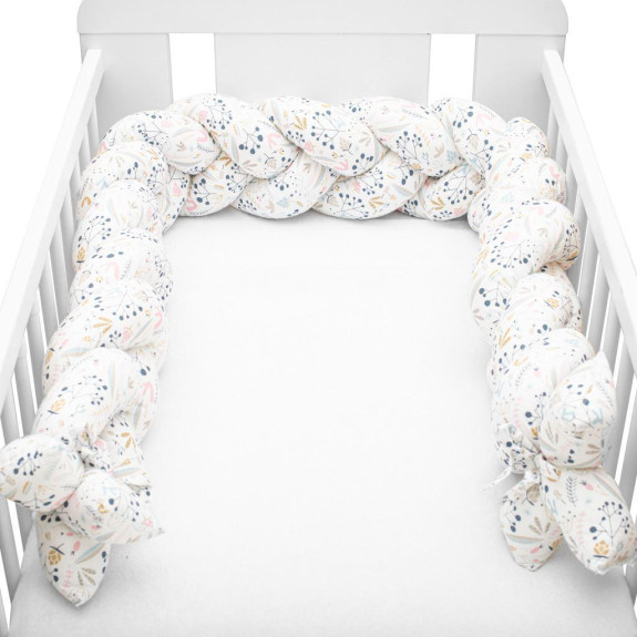 Ochranný mantinel do postieľky vrkoč New Baby Jeřabina