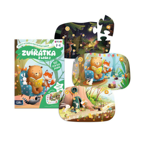 Kvído - Zvieratká z lesa 2 - Karty a puzzle pre Hovoriaci tabuľ 2 Albi