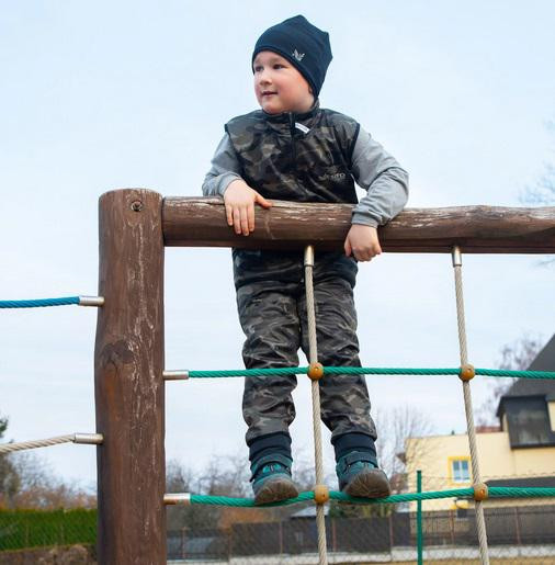 Detská softshellová vesta Maskáč Zelená Esito
