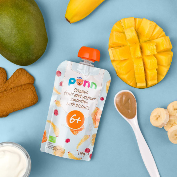 Salvest Ponn BIO Ovocné smoothie s jogurtom a sušienkami (110 g)