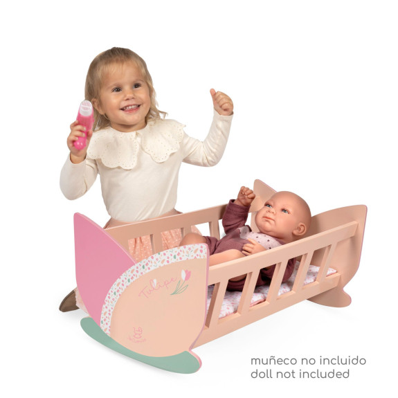 Drevená kolíska pre bábiky Tulipe DeCuevas