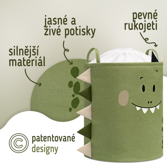 Kôš na hračky XL so šnúrkou, skladací bavlnený / 63 l Sipo