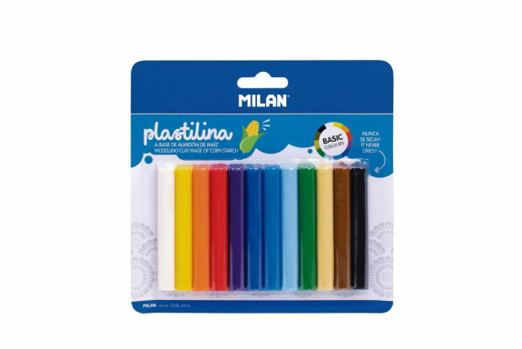 Plastelína 12 ks farby basic