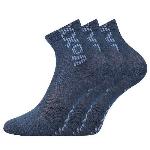 Ponožky detské Adventurik so striebrom jeans melé (3 páry)