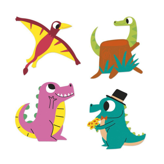 Samolepky Dinosaury 100 ks Janod