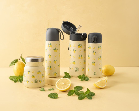 Termoska na tekutiny so silikónovým držiakom 400 ml Zopa