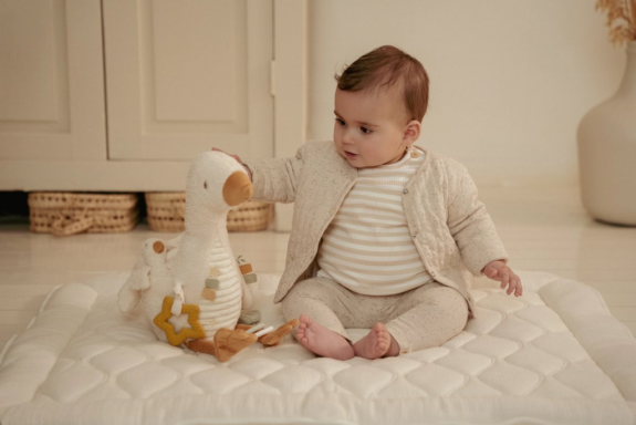 Hus plyšová s aktivitami Newborn Naturals Little Dutch