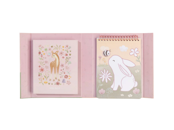Omaľovánky s pastelkami a samolepkami Rosa Fairy Garden Little Dutch