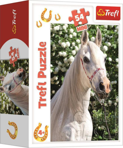 Minipuzzle koňa 4 druhy, 54 dielikov