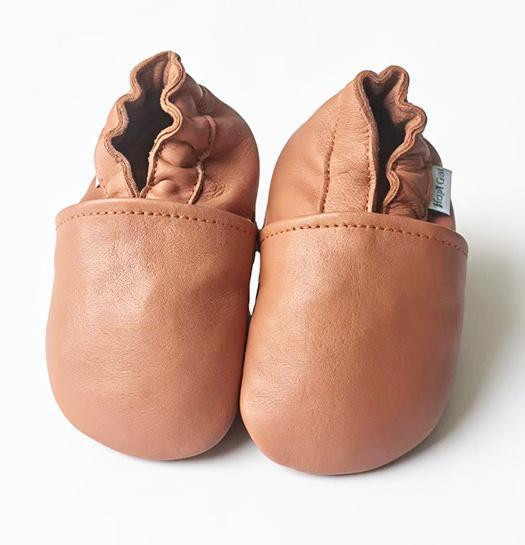 Kožené capáčky Barefoot s Anti-Slip podrážkou Veľ. 24-36 mes. Hopi Go