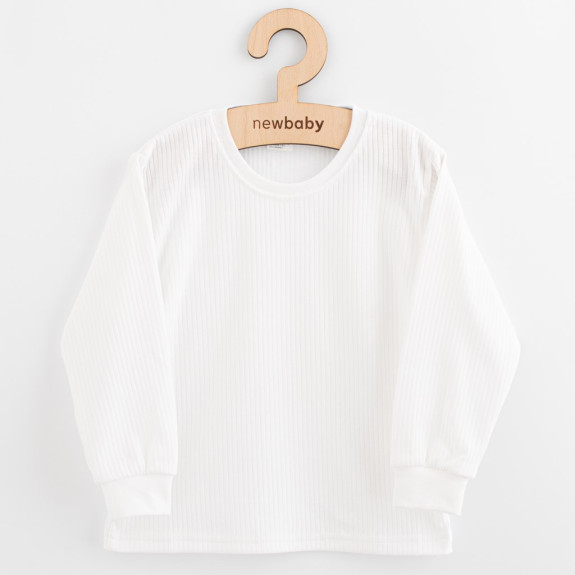 Detské bavlnené tričko s dlhým rukávom New Baby Kindergarten biele