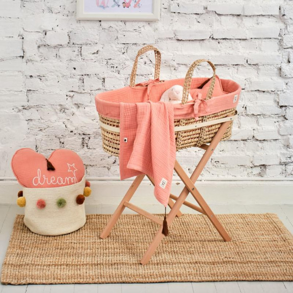 Kompletný Mojžišov kôš s výbavou Coral Pink FUNNABABY