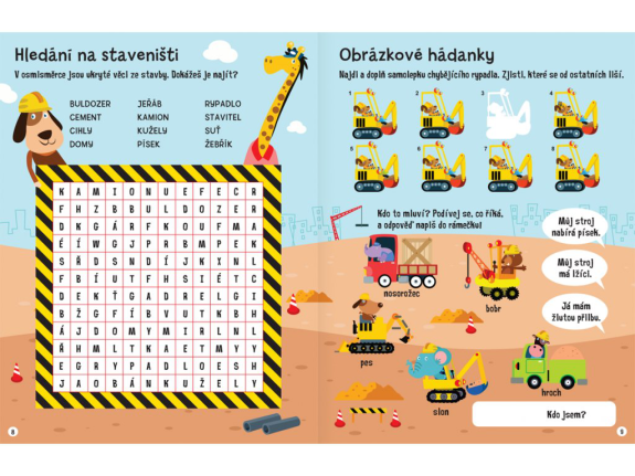 Aktivity so samolepkami - Na stavbe