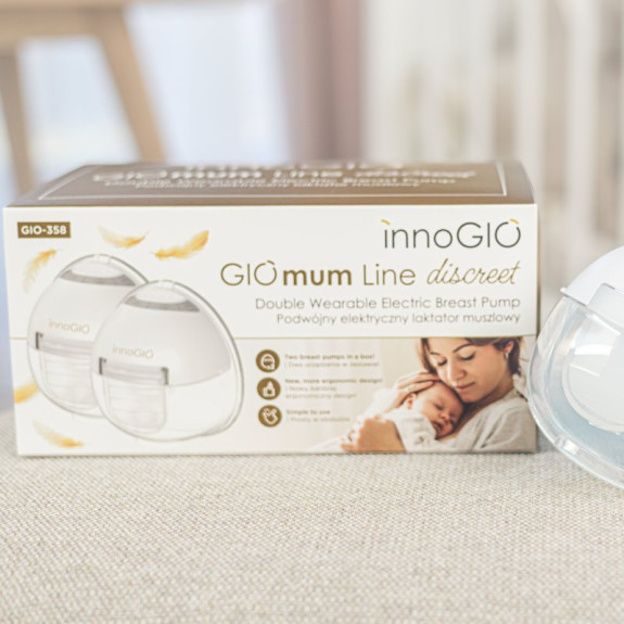 Prenosná elektrická odsávačka materského mlieka GIOmum Line Discreet Double innoGIO