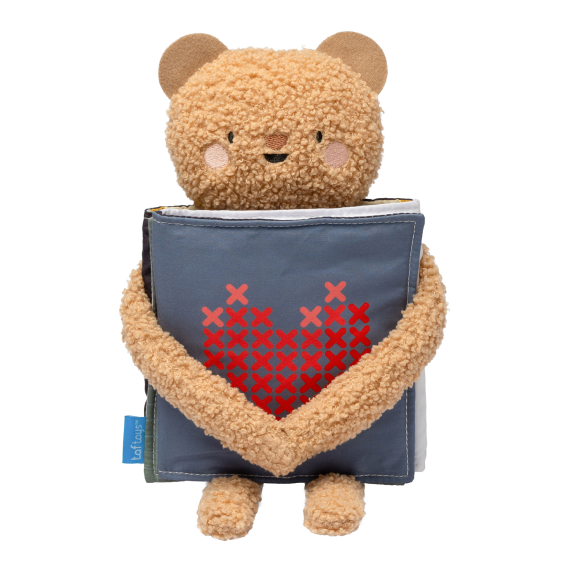 Medvedík plyšový s knižkou Snuggle Bear Taf Toys