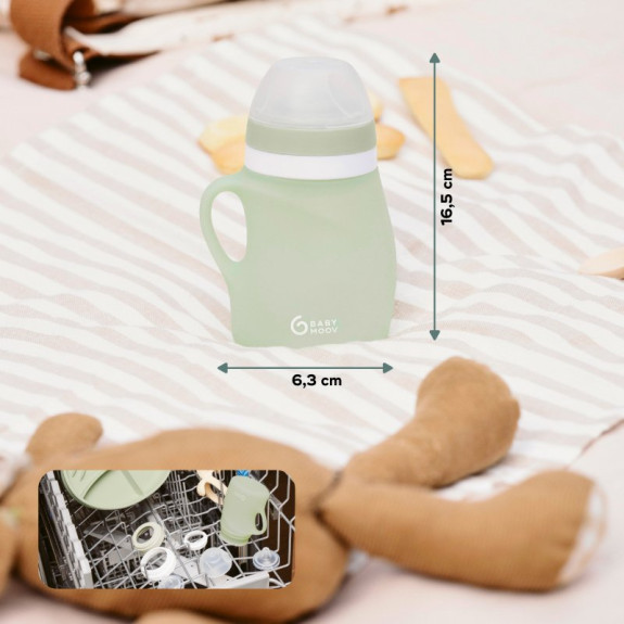 Silikónová fľaša 150 ml Green Babymoov