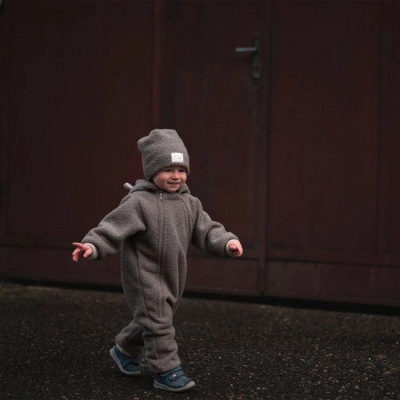 Rastúca zimná kombinéza Teddy fleece double Brown Esito