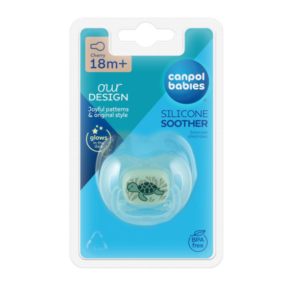 Cumlík svietiaci silikónový čerešnička Love & Sea Canpol babies