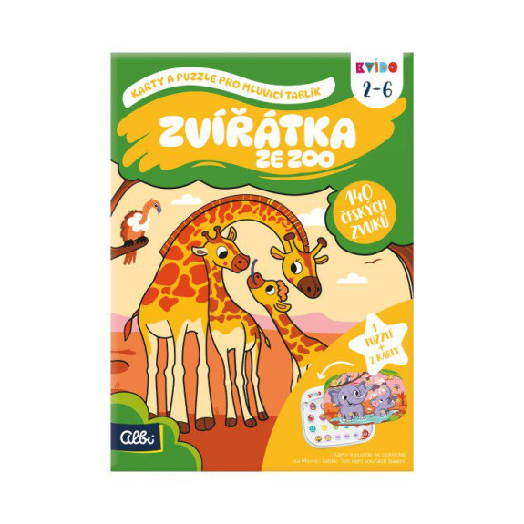 Kvído - Zvieratká zo zoo: Karty a puzzle pre Hovoriaci tablík 2