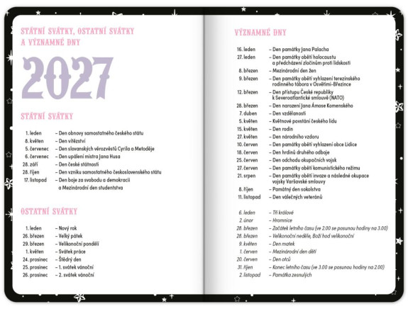 Študentský diár Kuromi (september 2026 – december 2027) Notique