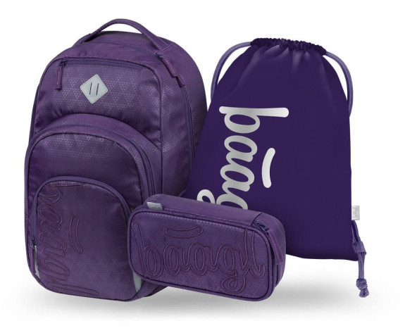 Set 3 Coolmate Plum: batoh, peračník, sáčok Baagl
