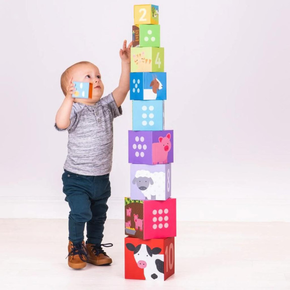 Didaktické kocky farma Bigjigs Toys