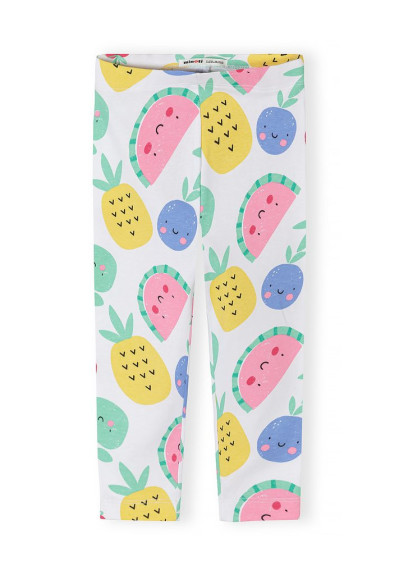 Dievčenské capri legíny Ovocie 3pack Minoti