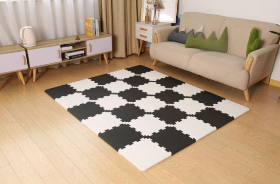 Podložka penové puzzle Luno 150x180 cm Black 30 ks