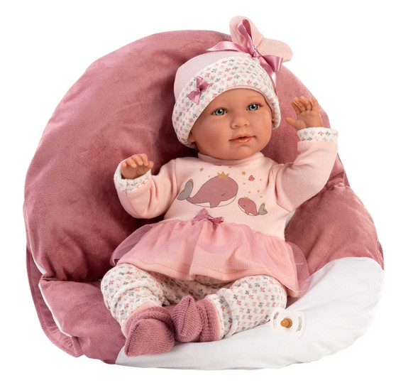 Obleček pre bábiku New Born veľkosti 40-42 cm s nosítkom do ruky Llorens