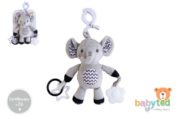 Hrkálka plyš 30 cm záves na postieľku/kočík 0 m+ babyted