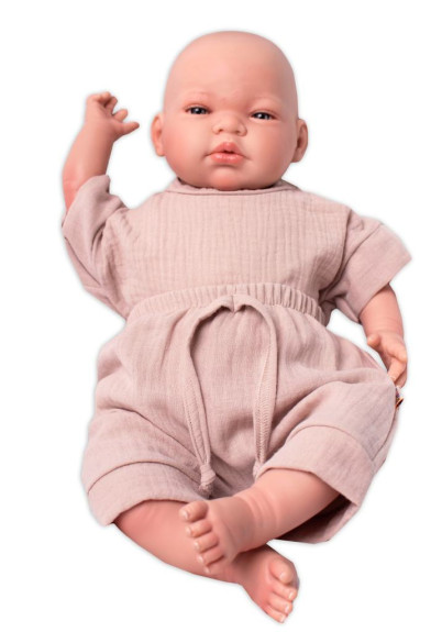 2-dielna mušelínová súpravička, tričko + kraťasky Boy béžová veľ. 56 Baby Nellys