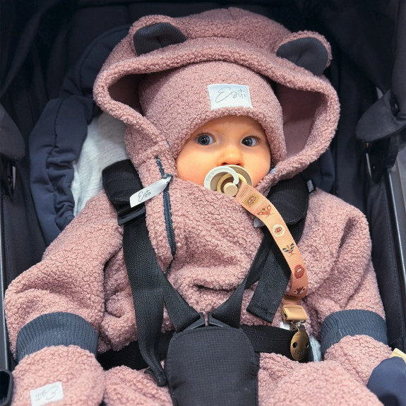 Rastúca zimná kombinéza Teddy fleece double Cyclamen pink Esito