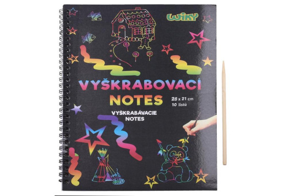 Vyškrabávací notes 28x21, 10listov