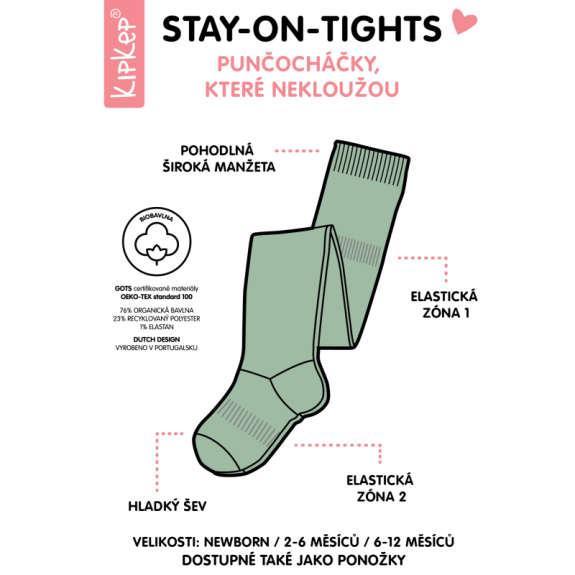 Detské pančuchy Stay-on-Tights Off White