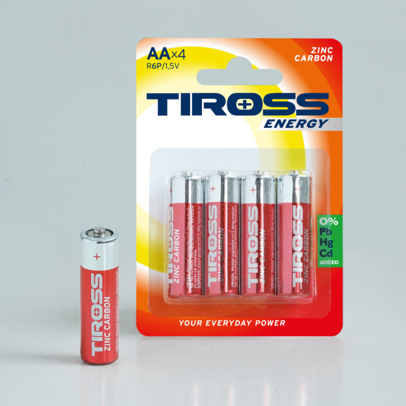Batéria AA (R6P, 1.5 V) zinko-uhlíkové balenie 4 ks