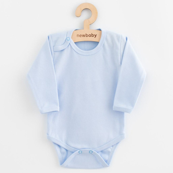 Dojčenské celorozopínacie body Classic II modré New Baby