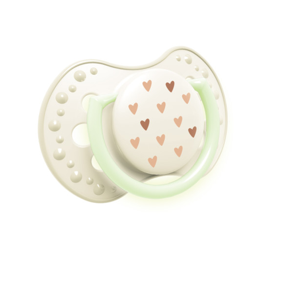 Cumlík svietiaci silikónový dynamický 2 ks Teddy Love 18 m+ Lovi