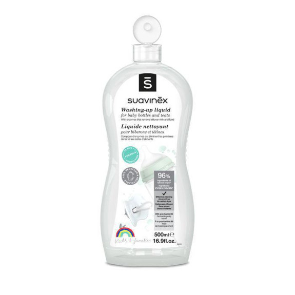 Dezinfekcia a čistenie fliaš a cumlíkov 500 ml Suavinex