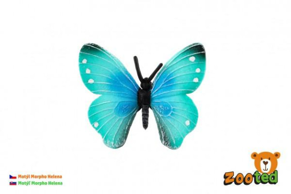 Motýľ tropický Morph Helena zooted plast 7 cm