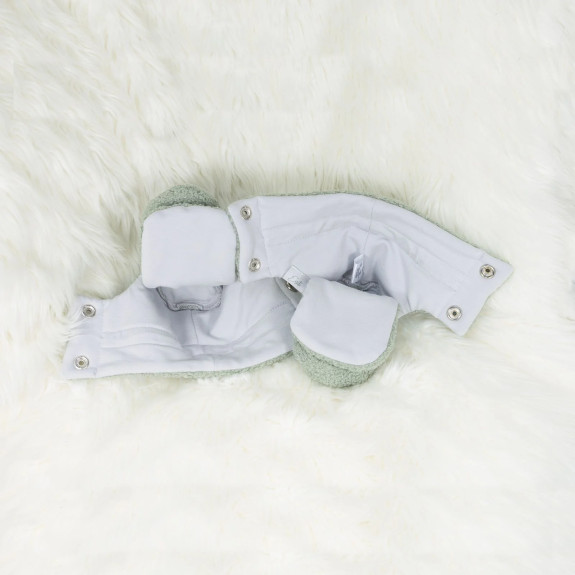 Capačky Teddy fleece double Olive olivová Esito