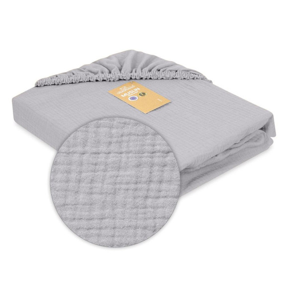 Mušelínové prestieradlo s gumou 60 x 120 cm BabyMatex