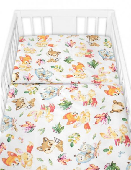 Mantinel s obliečkami Premium 3dielna súprava Cute Animals Baby Nellys