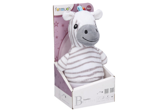 Zaspávacia zebra Roly Poly s efektmi 16 cm